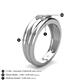 4 - Zion 5.00 mm Asscher Cut Moissanite Solitaire Men Wedding Band 