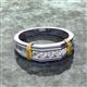 3 - Kevin 0.50 ctw Diamond Men Wedding Band (7.80 mm) 