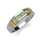 4 - Kevin 0.58 ctw Peridot Men Wedding Band (7.80 mm) 