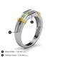 5 - Kevin 0.58 ctw Peridot Men Wedding Band (7.80 mm) 