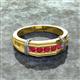 3 - Kevin 0.50 ctw Ruby Men Wedding Band (7.80 mm) 