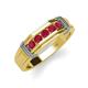 4 - Kevin 0.50 ctw Ruby Men Wedding Band (7.80 mm) 