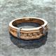 3 - Kevin 0.50 ctw Smoky Quartz Men Wedding Band (7.80 mm) 