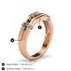5 - Kevin 0.50 ctw Smoky Quartz Men Wedding Band (7.80 mm) 
