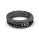 6 - Jayden 1.45 ctw Princess shape Created Alexandrite accented Black Diamonds Men Wedding Band (5.20 mm) 