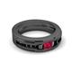 6 - Jayden 1.37 ctw Princess shape Ruby accented Black Diamonds Men Wedding Band (5.20 mm) 