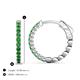 3 - Anna 0.81 ctw Green Garnet (2.00 mm) Hoop Earrings 