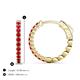 3 - Anna 0.77 ctw Ruby (2.00 mm) Hoop Earrings 