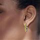 2 - Anna 2.86 ctw Peridot (3.50 mm) Hoop Earrings 