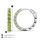 3 - Anna 2.86 ctw Peridot (3.50 mm) Hoop Earrings 