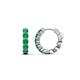 1 - Anika 1.00 ctw Emerald (3.00 mm) Huggie Earrings 
