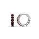 1 - Anika 1.16 ctw Red Garnet (3.00 mm) Huggie Earrings 