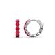 1 - Anika 1.00 ctw Ruby (3.00 mm) Huggie Earrings 