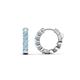 1 - Anika 0.80 ctw Aquamarine (3.00 mm) Huggie Earrings 