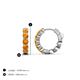 3 - Anika 0.80 ctw Citrine (3.00 mm) Huggie Earrings 