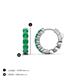3 - Anika 1.00 ctw Emerald (3.00 mm) Huggie Earrings 