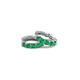 4 - Anika 1.00 ctw Emerald (3.00 mm) Huggie Earrings 