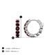 3 - Anika 1.16 ctw Red Garnet (3.00 mm) Huggie Earrings 