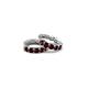 4 - Anika 1.16 ctw Red Garnet (3.00 mm) Huggie Earrings 