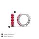 3 - Anika 1.00 ctw Ruby (3.00 mm) Huggie Earrings 