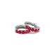 4 - Anika 1.00 ctw Ruby (3.00 mm) Huggie Earrings 