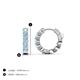 3 - Anika 0.80 ctw Aquamarine (3.00 mm) Huggie Earrings 