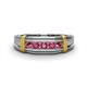 1 - Kevin 0.40 ctw Pink Tourmaline Men Wedding Band (7.80 mm) 