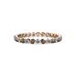 1 - Valerie 2.40 mm Smoky Quartz and Diamond Eternity Band 