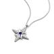 4 - Astra Blue Sapphire With Natural Diamonds Pole Star Pendant 