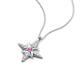 4 - Astra Pink Sapphire With Natural Diamonds Pole Star Pendant 