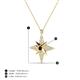 3 - Astra Red Garnet With Natural Diamonds Pole Star Pendant 