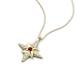 4 - Astra Red Garnet With Natural Diamonds Pole Star Pendant 