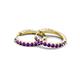 4 - Akira 0.80 ctw Amethyst (2.00 mm) Huggie Earrings 