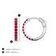 3 - Akira 0.70 ctw Ruby (2.00 mm) Huggie Earrings 
