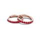 4 - Akira 0.70 ctw Ruby (2.00 mm) Huggie Earrings 