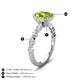 5 - Laila 2.48 ctw Peridot Oval Shape (9x7 mm) Hidden Halo Engagement Ring 