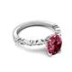4 - Laila 2.13 ctw Pink Tourmaline Oval Shape (9x7 mm) Hidden Halo Engagement Ring 