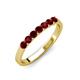 4 - Fiala 2.70 mm Ruby 7 Stone Wedding Band 