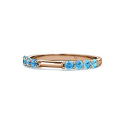 Alicia ctw Blue Topaz Wedding Band ctw Blue Topaz Stone Women Wedding Band Using Prong Setting in K Rose Gold