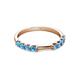 4 - Alicia 0.52 ctw Blue Topaz Wedding Band 