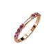 3 - Alicia 0.59 ctw Rhodolite Garnet Wedding Band 