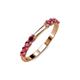 3 - Alicia 0.56 ctw Ruby Wedding Band 