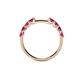5 - Alicia 0.56 ctw Ruby Wedding Band 