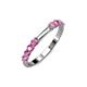 3 - Alicia 0.50 ctw Pink Sapphire Wedding Band 