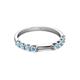 4 - Alicia 0.40 ctw Aquamarine Wedding Band 
