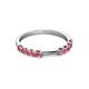 4 - Alicia 0.40 ctw Pink Tourmaline Wedding Band 