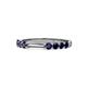 1 - Alicia 0.55 ctw Blue Sapphire Wedding Band 