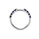 5 - Alicia 0.55 ctw Blue Sapphire Wedding Band 