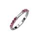3 - Alicia 0.59 ctw Rhodolite Garnet Wedding Band 