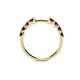 5 - Alicia 0.59 ctw Red Garnet Wedding Band 